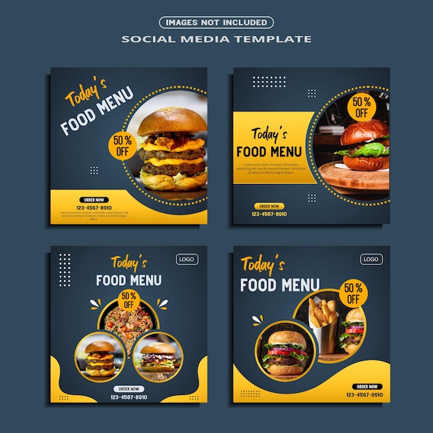 Banner di cibo social media post