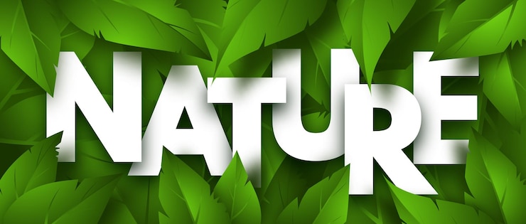 Vettore banner di concetto di natura con fogliame verde lussureggiante illustrazione vettoriale
