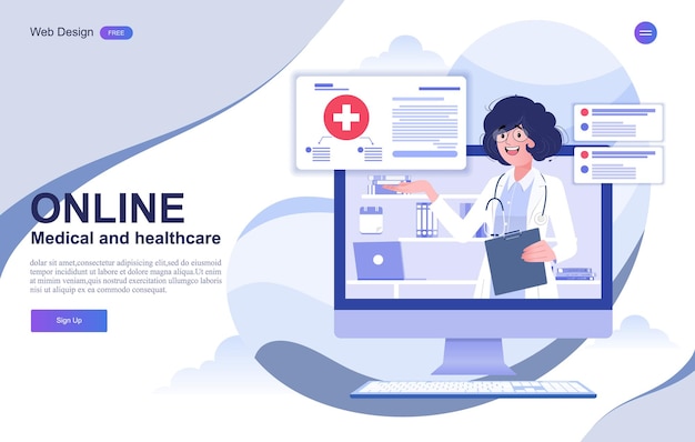 banner di consultazione online medica e sanitaria