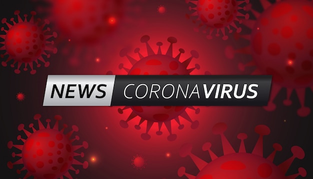 Banner di coronovirus pandemia di notizie di emergenza