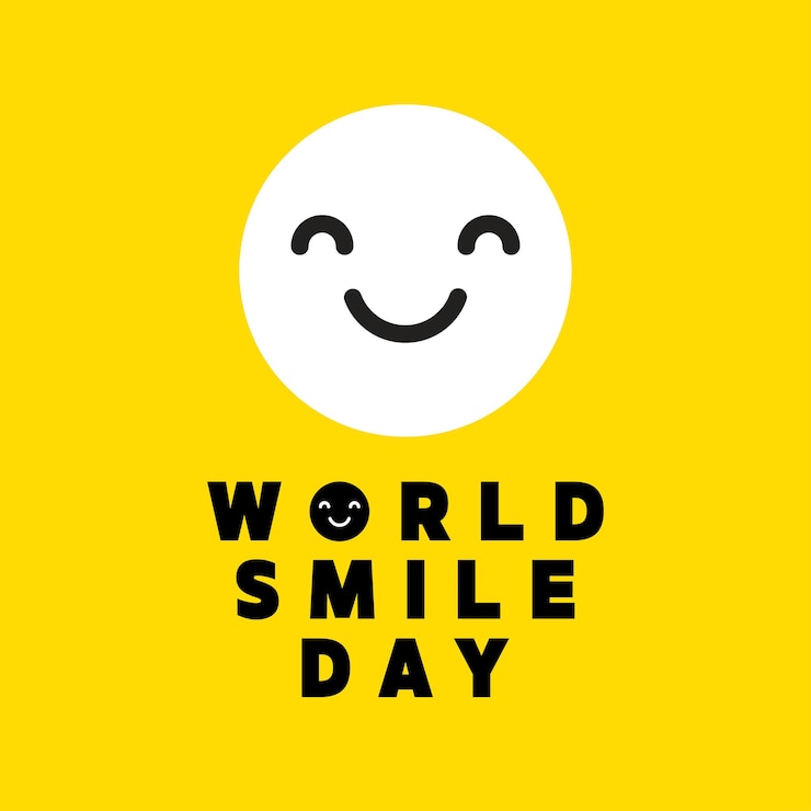 Vettore banner di felice giornata mondiale del sorriso