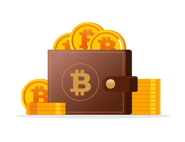 banner di illustrazione vettoriale piatto investimento bitcoin flat