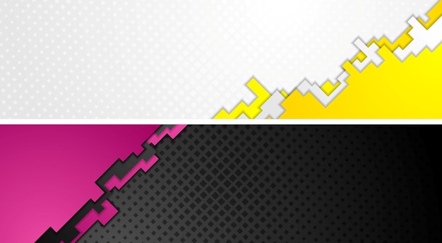 Banner di intestazioni web della geometria tecnica