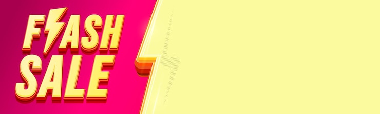 Vettore banner di marketing per promozione vendita flash