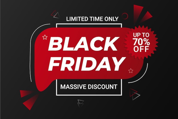 Banner di offerta a tempo limitato con venerdì nero.