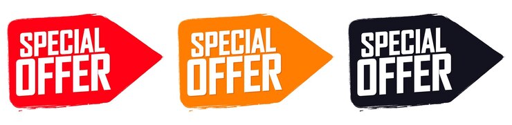 Vettore banner di offerte speciali