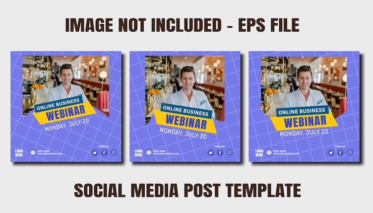 Vettore banner di post sui social media di instagram quadrato per volantini aziendali