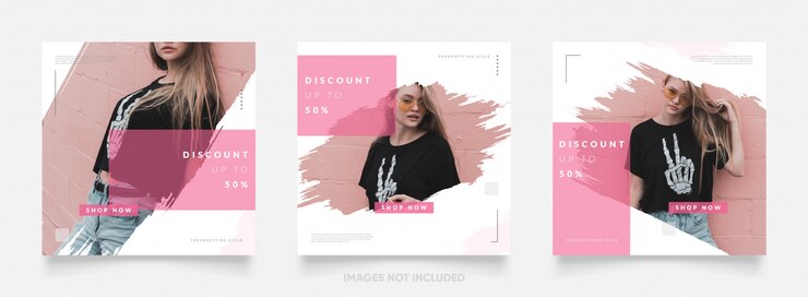 Vettore banner di post sui social media per la promozione della vendita di moda.