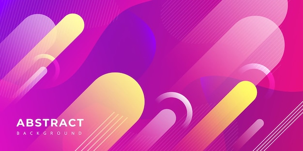 Banner di sfondo astratto multiuso rosa magenta luminoso di Memphis