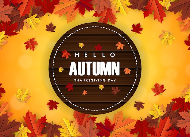 banner di sfondo foglia d'acero autunno