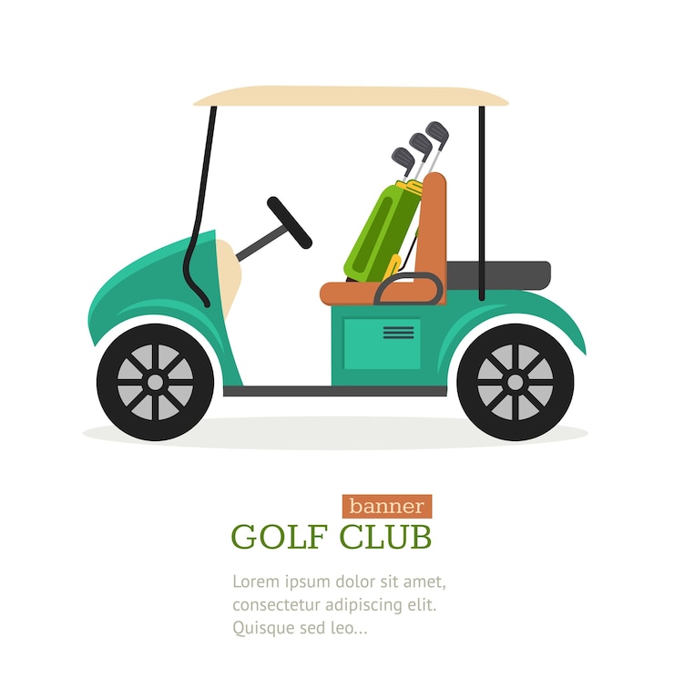 Vettore banner di simbolo del club di golf