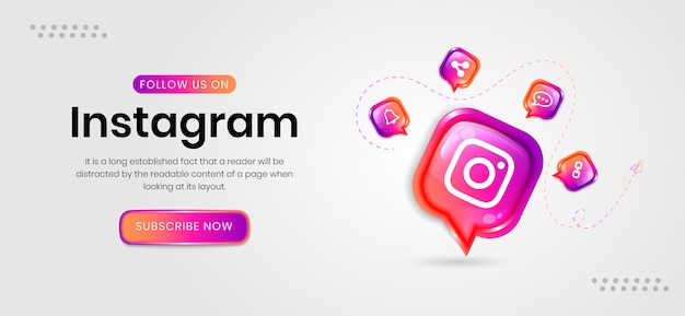 Banner di social media Instagram