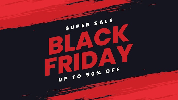 Banner di supervendita del black friday moderno