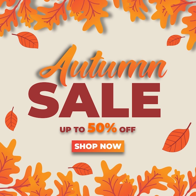 Banner di vendita autunnale