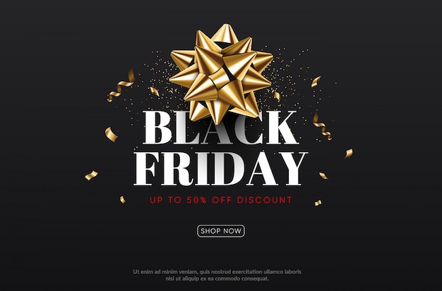 Banner di vendita "Black Friday" per la promozione sui social media.