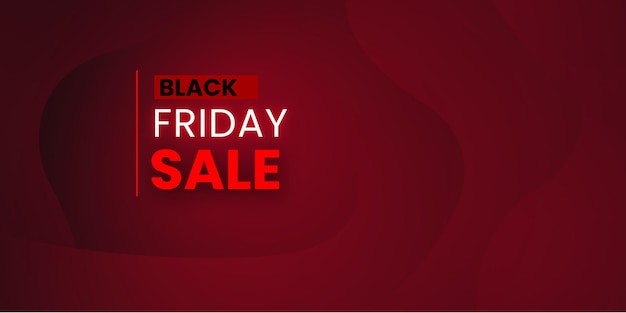 Banner di vendita del Black Friday in rosso e nero per social media e scopi commerciali Vettore gratuito