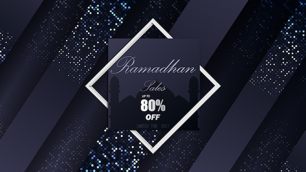 Banner di vendita del Ramadan