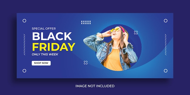 Banner di vendita di moda del Black Friday