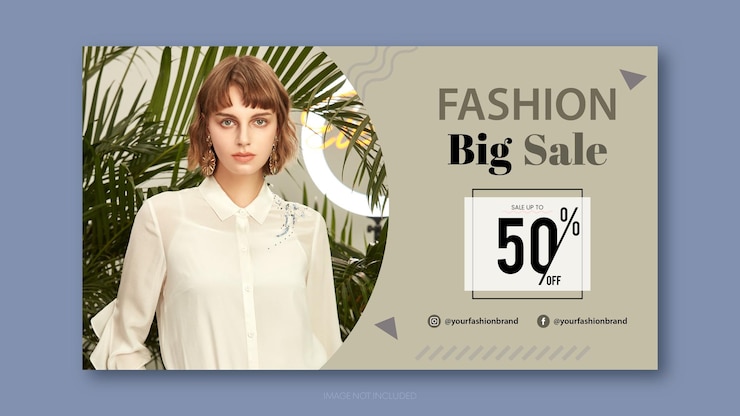 Vettore banner di vendita di moda