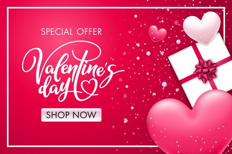 Banner di vendita di San Valentino