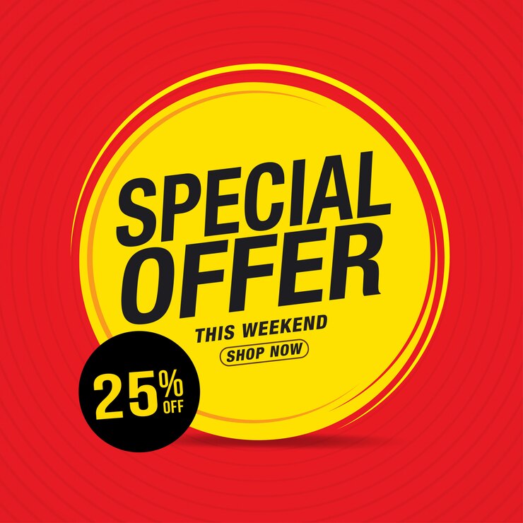 Banner di vendita e offerte speciali