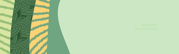 Banner eco astratto con forme geometriche e sfondo della natura Illustrazione vettoriale del modello di campo dell'azienda agricola del vigneto Paesaggio verde con texture Carta di ecologia organica