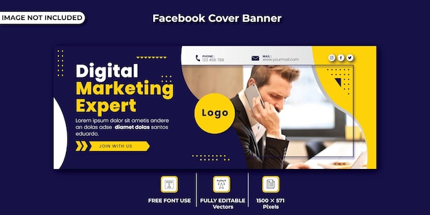Banner Facebook di marketing digitale