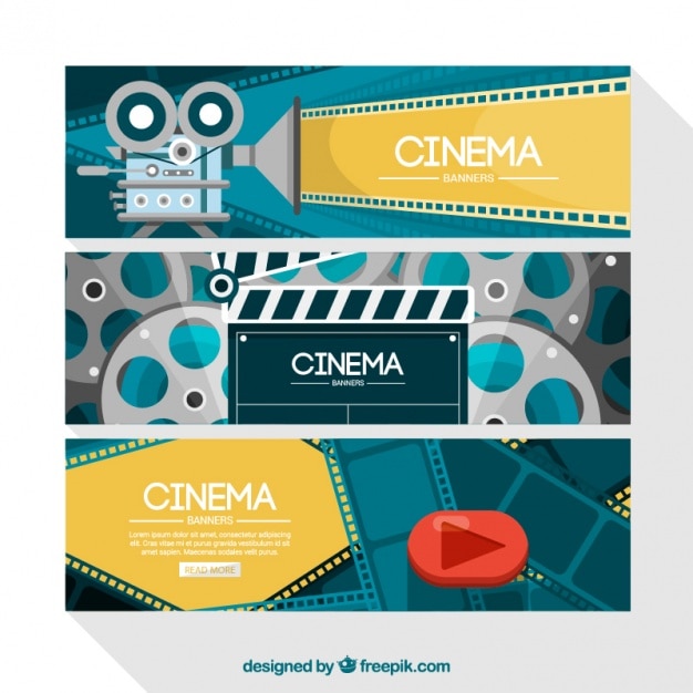 banner Film in design piatto