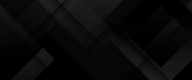 Banner geometrico astratto semplice a vettori neri minimalista Elemento di design grafico concetto di stile moderno per lo sfondo banner volante carta da parati copertina o brochure