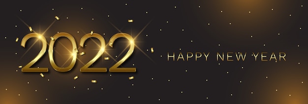 Banner gradiente felice anno nuovo 2022