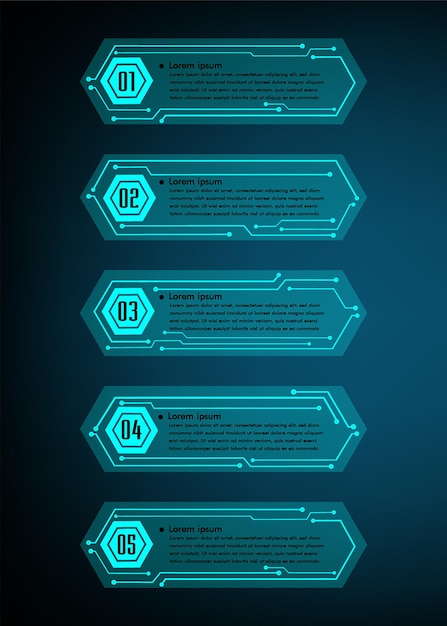 banner infografica modello moderno casella di testo