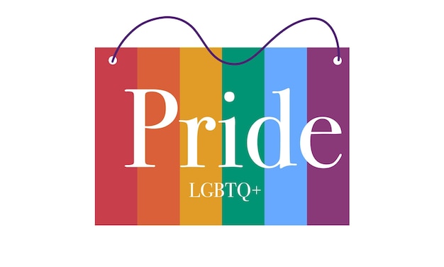 Banner LGBT vettoriale per Happy LGBT PRIDE day vettore Pride month Bandiera Rainbow LGBTQ