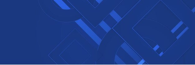 Banner lungo vettore astratto blu Sfondo minimo con frecce e copia spazio per il testo Copertina dei social media e modello di banner web