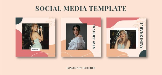 Banner modello di pubblicità sui social media