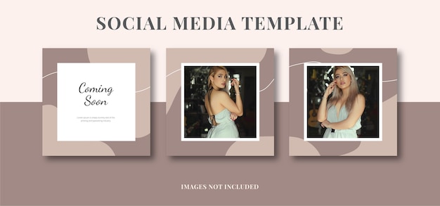 Banner modello di pubblicità sui social media