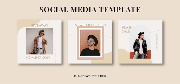 Banner modello di pubblicità sui social media