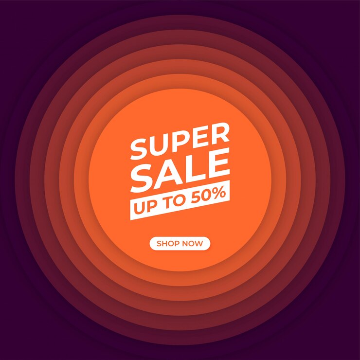 Vettore banner moderno di super vendita