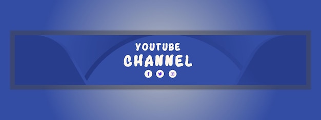 Banner orizzontale di YouTube con gradiente vettoriale gratuito