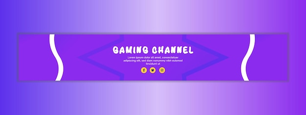 Banner orizzontale YouTube a gradiente vettoriale gratuito
