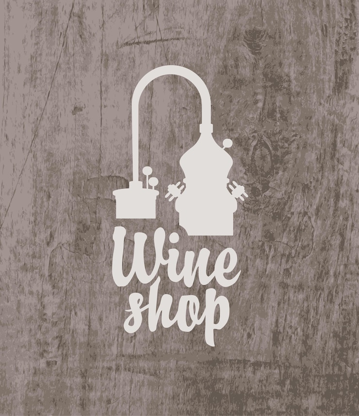 Vettore banner per enoteca con rubinetto