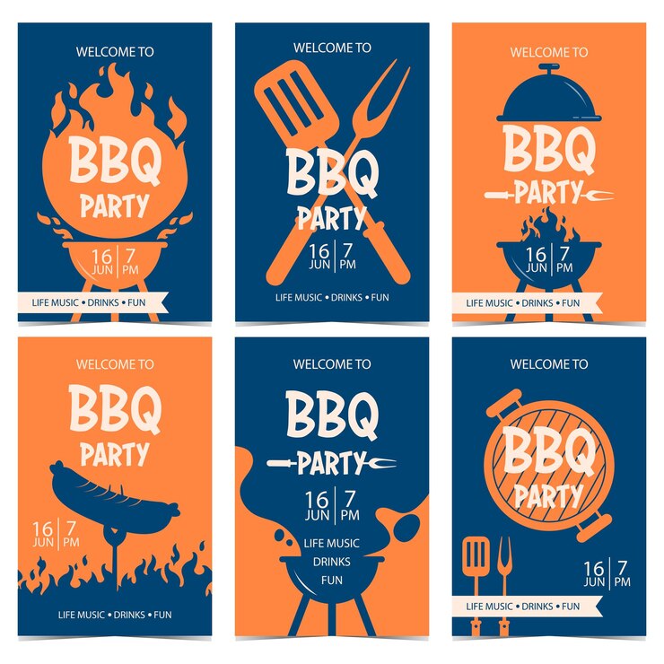 Vettore banner per feste barbecue o modello di poster per vacanze culinarie all'aperto o picnic.