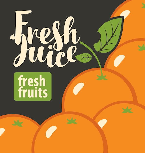 banner per succo fresco in stile retrò