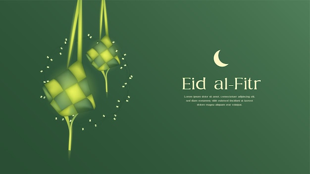 Banner realistico eid alfitr