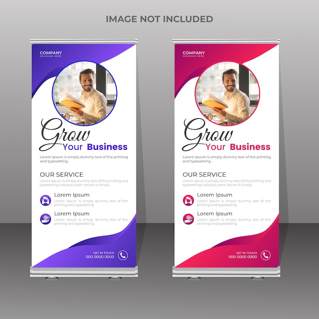 banner roll up aziendale vettoriale