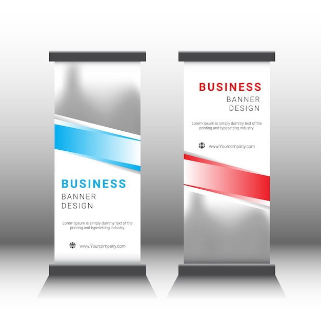 Banner roll up blu e rosso