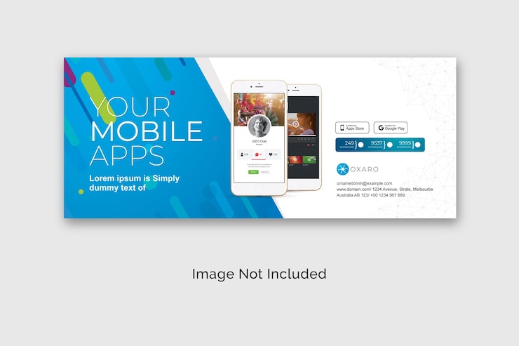 Vettore banner tabellone per le app mobili