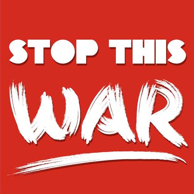 Banner vettoriale contro la guerra