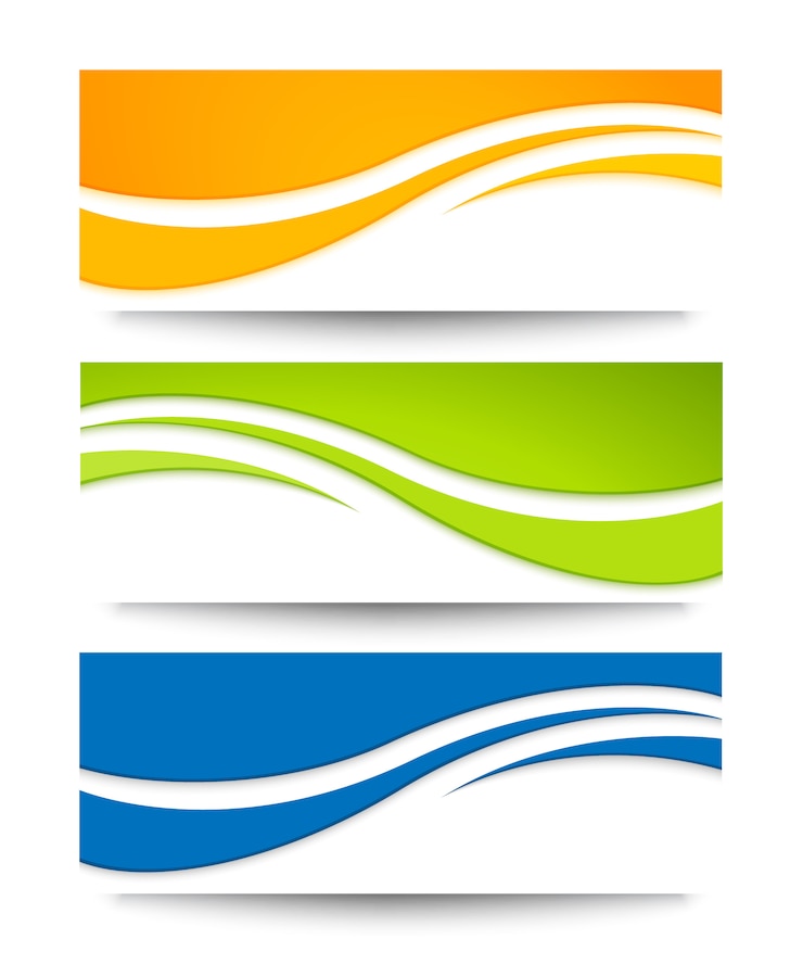 Vettore banner wave per il web