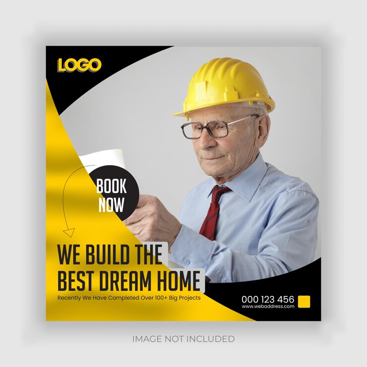 Banner web di post sui social media del volantino di riparazione della casa tuttofare Vettore Premium