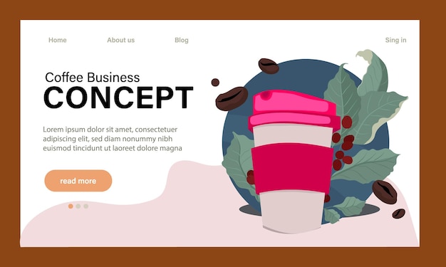 Banner web o pagina di destinazione del barista. Barista che prepara una tazza di caffè caldo Lavoratore di caffetteria che fa